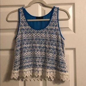 Blue crochet crop top